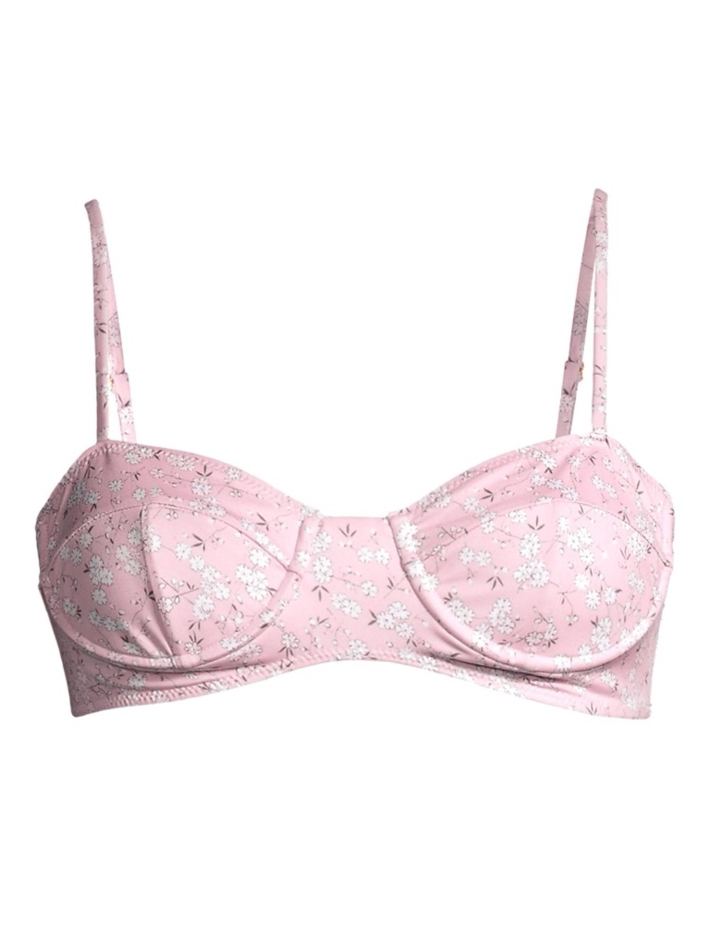 LoveShackFancy Cassandra Floral Bikini Top L